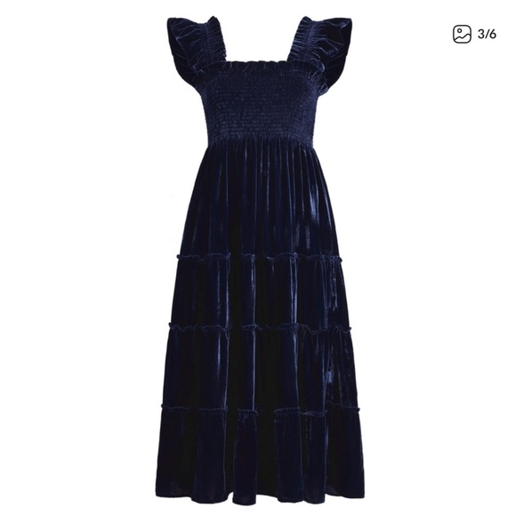NWT The Ellie Nap Dress - Navy Velvet XL - Picture 3 of 6